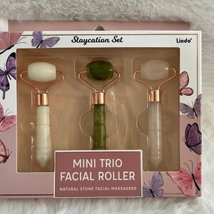 Staycation Set Mini Trio Facial Roller - White, Green, Cream